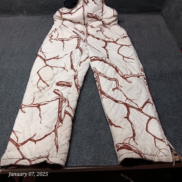 Gamehide Reversible Bibs Adult‎ Large Naked North Camo Winter and Fall Fleece - Picture 3 of 11